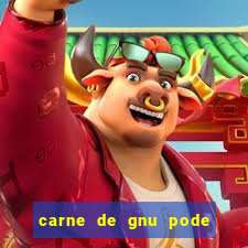 carne de gnu pode ser consumida